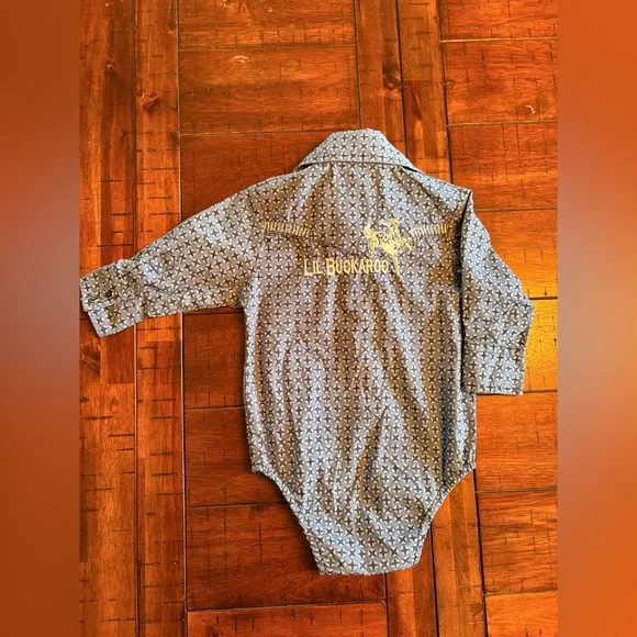 Cowboy Hardware 6 Month Cotton Onesie - Picture 6 of 8